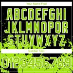 Personalized Black Green White 3D Abstract Splash Grunge Art Baseball Jersey Personalized Black Neon Green-White 3D Abstract