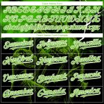 Personalized Dinosaur Baseball Jersey in Black, Neon Green, and White - 3D Design for Kids and Adults Personalized Black