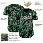 Personalized 3D Snake Baseball Jersey in Black Neon Green White - Custom Animal Sportswear Personalized Black Neon Green-White
