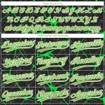 Personalized 3D Baseball Jersey in Black with Neon Green and White Design Personalized Black Neon Green-White 3D Baseball