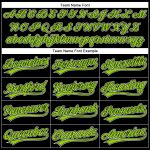 Personalized Black Neon Green White 3D Curve Baseball Jersey for Men and Women Personalized Black Neon Green-White 3D Curve