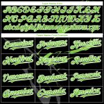 Personalized 3D Lightning Baseball Jersey in Black Neon Green White Personalized Black Neon Green-White 3D Lightning Baseball
