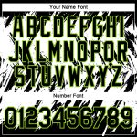 Custom Team Performance T-Shirt - Personalized Black Neon Green-White 3D Pattern Design with Sharp Shapes, Name & Number