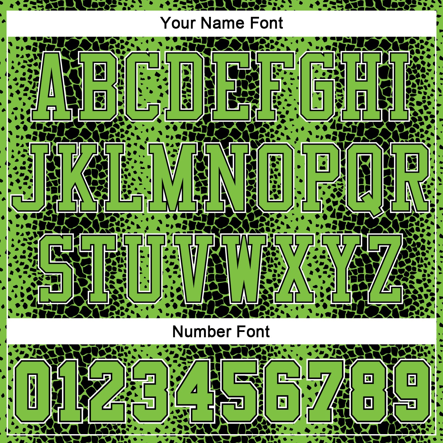 Personalized Animal Print Basketball Jersey - Black Neon Green White Round Neck Sublimation Suit Personalized Black Neon - Image 4