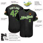 Personalized Softball Jersey Custom Name Number Black Neon Green White Authentic Personalized Black Neon Green-White Authentic
