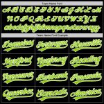 Custom Black Neon Green White Baseball Jersey with Personalized Name and Number - Authentic Throwback Style Personalized
