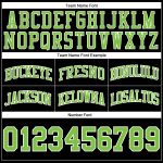 Custom Basketball Shorts with Team Name and Number - Personalized Black Neon Green-White Authentic Throwback Style Personalized