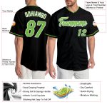 Personalized Neon Green White Baseball Jersey - Custom Black Jersey for Sports 2 Personalized Black Neon Green-White Baseball