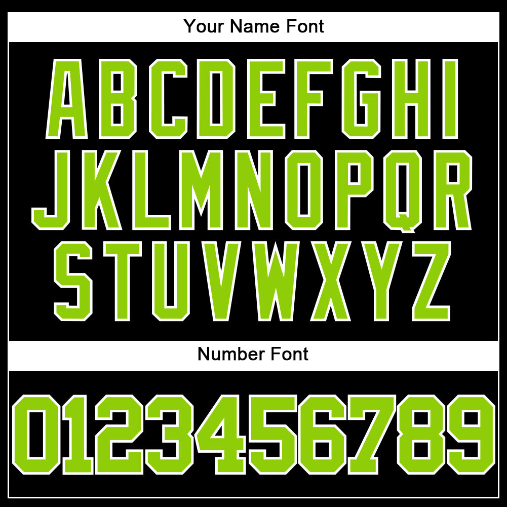 Personalized Neon Green and White Baseball Jersey 23 - Custom Black Jersey for Sports Fans Personalized Black Neon Green-White - Image 5