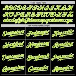 Personalized Baseball Jersey Black Neon Green White Design for Men Women Personalized Black Neon Green-White Baseball Jersey