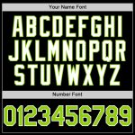 Personalized Varsity Letterman Hoodie Jacket Black Neon Green White Full-Snap Bomber Personalized Black Neon Green-White