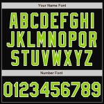 Personalized Varsity Letterman Jacket - Black Neon Green-White Full-Snap Two Tone Bomber Personalized Black Neon Green-White