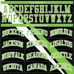 Custom Basketball Jersey with Personalized Name and Number, Black Neon Green-White Diagonal Lines, Round Neck Sublimation Design