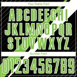 Custom Soccer Jersey with Personalized Name & Number - Black Neon Green-White Diagonal Lines Design Personalized Black Neon