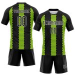 Custom Name Number Volleyball Uniform Jersey - Personalized Black Green White Geometric Shape Sublimation Team Gear Personalized