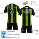 Custom Name Number Volleyball Uniform Jersey - Personalized Black Green White Geometric Shape Sublimation Team Gear Personalized