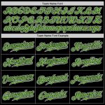 Personalized Black Neon Green White Gradient Baseball Jersey Fashion Personalized Black Neon Green-White Gradient Fashion