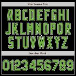 Personalized Black Neon Green White Gradient Baseball Jersey Fashion Personalized Black Neon Green-White Gradient Fashion