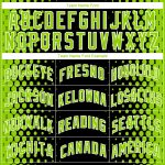 Custom City Edition Basketball Jersey - Personalized Black Neon Green Halftone with Name & Number Personalized Black Neon