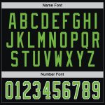 Personalized Hockey Jersey in Black Neon Green and White - Custom Team Apparel Personalized Black Neon Green-White Hockey