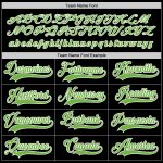Custom Name and Number Hockey Jersey - Personalized Black Neon Green and White Design Personalized Black Neon Green-White
