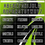 Custom Volleyball Uniform Jersey with Personalized Name & Number - Black Neon Green-White Lines and Dots Sublimation Design