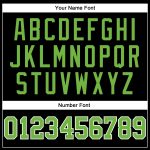 Custom Team Name Number Long Sleeve Performance T-Shirt Black Neon Green-White, Personalized for Sports & Activities Personalized