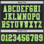 Personalized Black Neon Green White Football Jersey - Custom Mesh Jersey 2 Personalized Black Neon Green-White Mesh Football