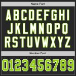 Personalized Black Neon Green White Throwback Football Jersey Mesh Design Personalized Black Neon Green-White Mesh Throwback