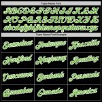 Custom Black Neon Green White Performance T-Shirt for Men and Women Personalized Black Neon Green-White Performance T-Shirt