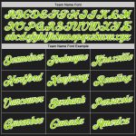 Personalized Black Green White Throwback Basketball Jersey - Custom Sports Apparel Personalized Black Neon Green-White Throwback