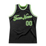 Custom Black Neon Green White Throwback Basketball Jersey - Personalized Sports Wear Personalized Black Neon Green-White