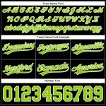 Personalized Black Neon Green White Throwback Basketball Shorts for Men Personalized Black Neon Green-White Throwback Basketball