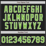 Personalized Neon Green and White Two-Button Softball Jersey for Unisex, Black Design Personalized Black Neon Green-White