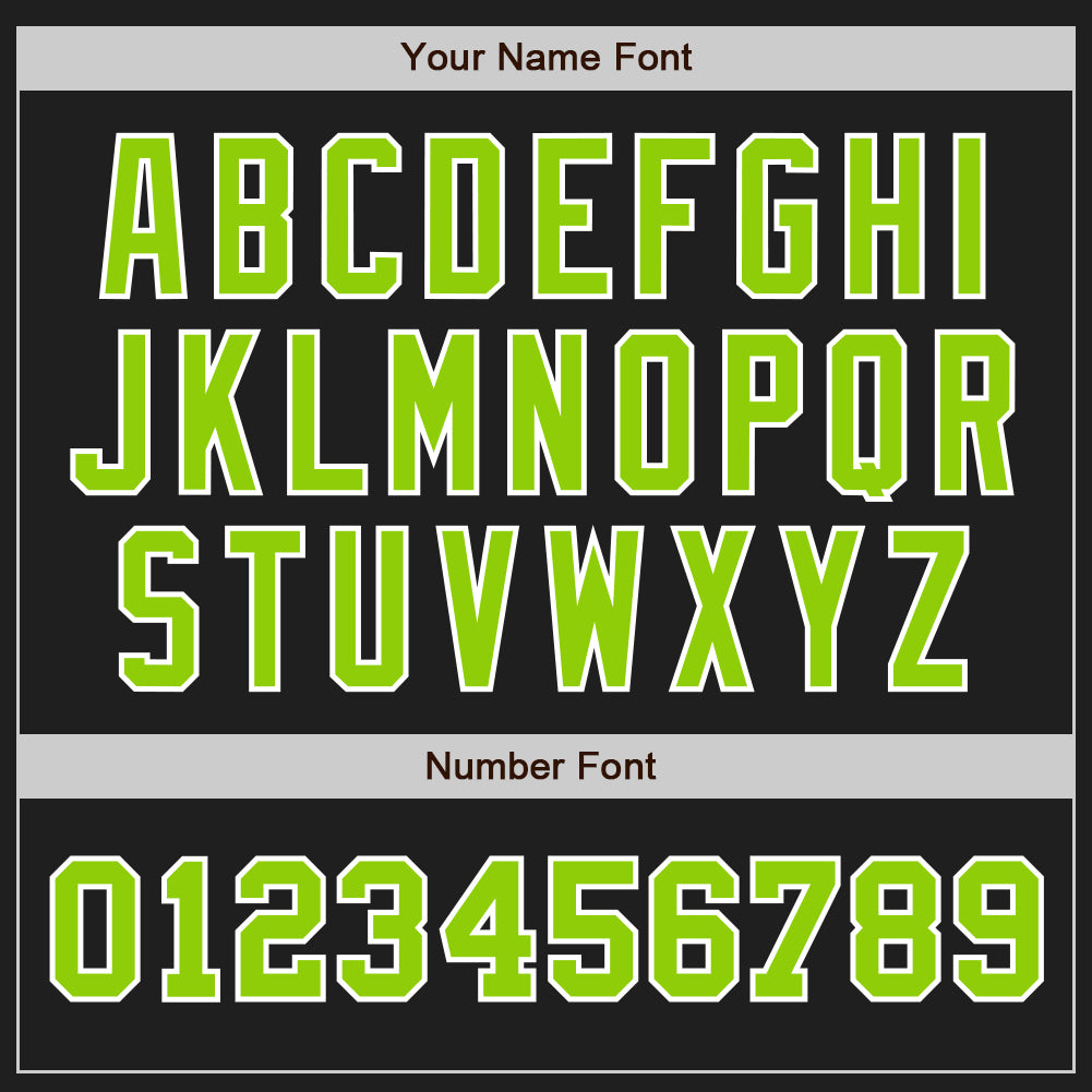 Personalized Black Neon Green White Two Tone Baseball Jersey for Men and Women Personalized Black Neon Green-White Two Tone - Image 5