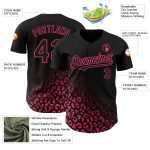 Personalized Black Neon Pink 3D Leopard Print Baseball Jersey for Fashion Lovers Personalized Black Neon Pink 3D Leopard