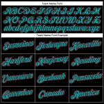 Custom Name Number Throwback Basketball Jersey - Personalized Black Neon Pink Aqua Design Personalized Black Neon Pink-Aqua