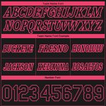 Custom Name Number Authentic Basketball Shorts Black Neon Pink Pinstripe Fade Fashion Personalized Black Neon Pink Pinstripe