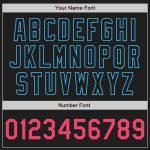 Personalized Black Neon Pink and Sky Blue Baseball Jersey for Custom Sports Apparel Personalized Black Neon Pink-Sky Blue