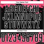 Personalized Neon Pink White Abstract Fragment Soccer Uniform Jersey Black Art Personalized Black Neon Pink-White Abstract