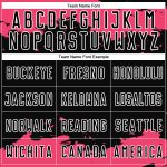 Personalized Neon Pink White Abstract Fragment Soccer Uniform Jersey Black Art Personalized Black Neon Pink-White Abstract