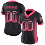 Personalized Neon Black Pink White Drift Fashion Football Jersey Mesh Personalized Black Neon Pink-White Mesh Drift Fashion
