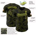 Custom Personalized Black Neon Yellow 3D Pattern Baseball Jersey with Your Name & Number - Authentic Team Style Personalized