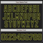 Custom Personalized Black Neon Yellow 3D Pattern Baseball Jersey with Your Name & Number - Authentic Team Style Personalized