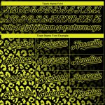 Custom Leopard Print Baseball Jersey with Personalized Name and Number - Black Neon Yellow 3D Pattern Design Personalized