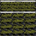 Personalized 3D Pattern Black Neon Yellow Baseball Jersey with Custom Name and Number - Authentic Team Apparel Personalized