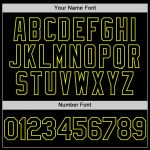 Custom Name Number Baseball Jersey - Personalized Black Neon Yellow Line Authentic Team Jersey Personalized Black Neon Yellow