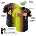 Custom Name & Number Personalized Black Neon Yellow-Pink Authentic Baseball Jersey Fashion Team Gear Personalized Black Neon