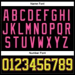 Custom Neon Yellow-Pink Hockey Jersey with Personalized Name & Number - Black Lace Neck Design Personalized Black Neon Yellow-Pink