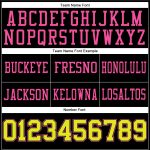 Personalized Neon Football Jersey in Black Yellow-Pink Mesh - Custom Team Apparel Personalized Black Neon Yellow-Pink Mesh